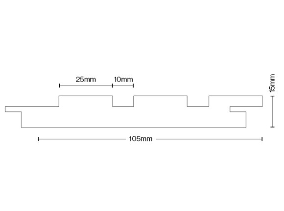 easylining mr mdf ikara blackened oak channel 2700x120x15 bundle of 4